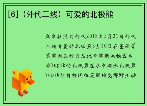 [6]（外代二线）可爱的北极熊